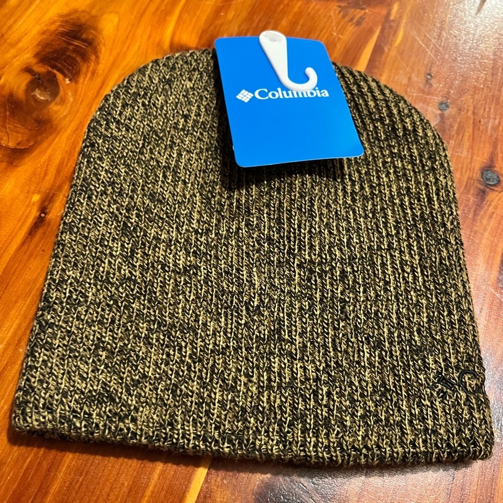 Columbia Winter Hat Beanie in Brown & Black One Size $30 Retail NWT